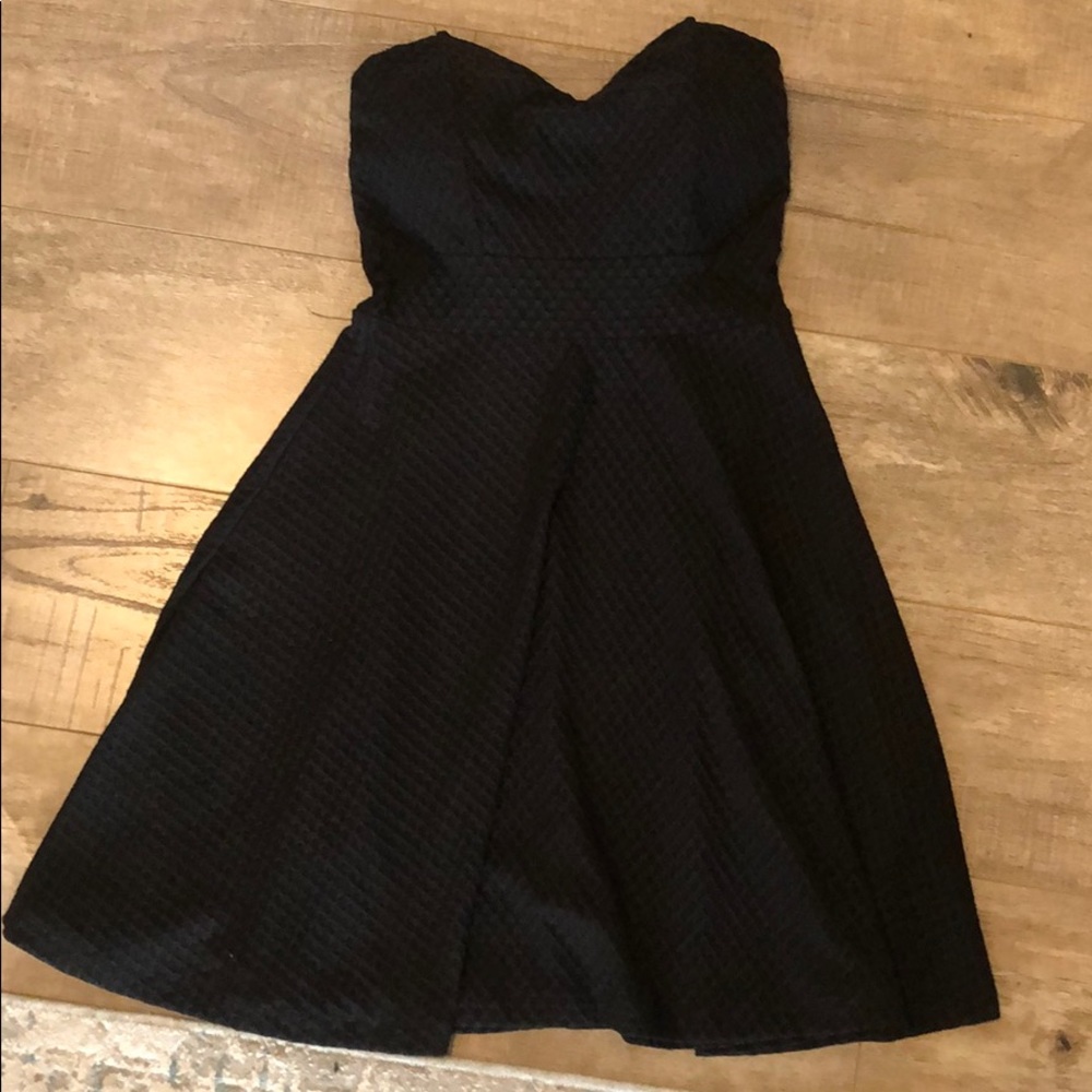 Strapless black dress